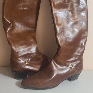SOLD Salvatore Ferragamo High Boots Women Size 10 Vintage Rare Brown MSRP $1000+